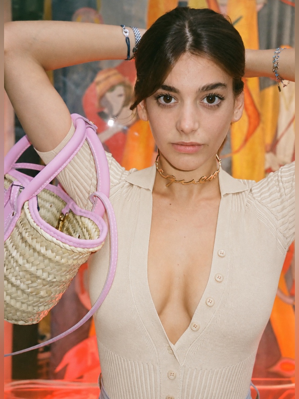 JACQUEMUS Beige Le Body Yauco Bodysuit, Sz FR40, NWOT